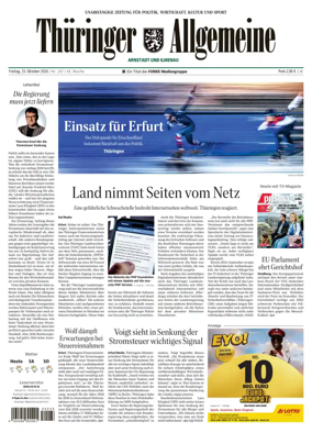 Cover of Thuringer Allgemeine (Arnstadt und Ilmenauz)