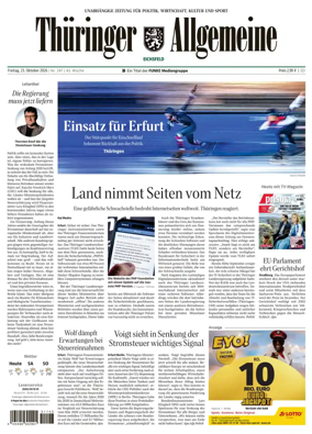 Cover of Thuringer Allgemeine (Eichsfeld)