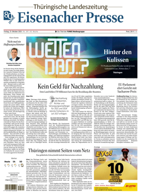 Cover of Thuringische Landeszeitung (Eisenach)