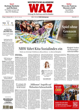 Cover of Westdeutsche Allgemeine Zeitung (Bottrop)