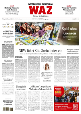 Cover of Westdeutsche Allgemeine Zeitung (Hattingen)
