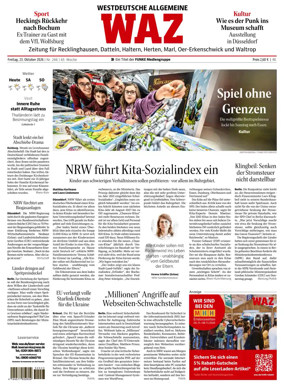 Cover of Westdeutsche Allgemeine Zeitung (Recklinghausen)