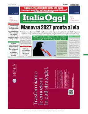 Cover of ItaliaOggi