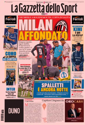 Cover of La Gazzetta dello Sport