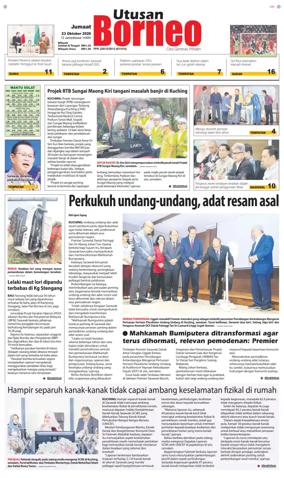 Cover of Utusan Borneo (Sarawak)
