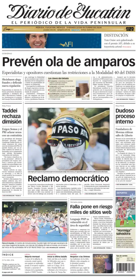 Cover of Diario de Yucatan