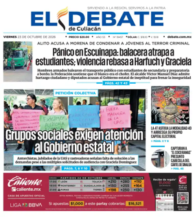 Cover of El Debate de Culiacan