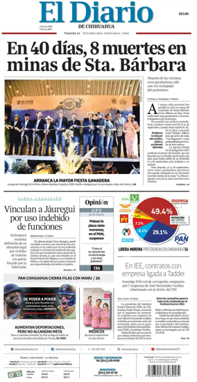 Cover of El Diario de Chihuahua