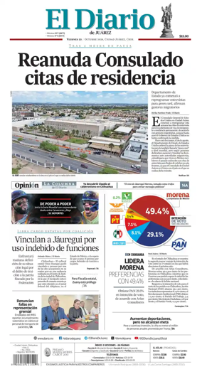 Cover of El Diario de Juarez