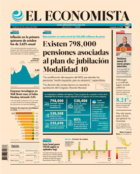 Cover of El Economista (Mexico)