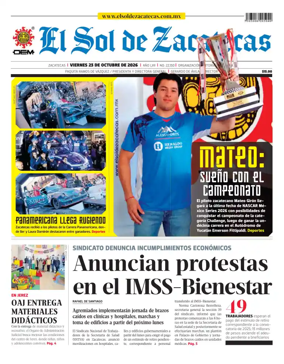 Cover of El Sol de Zacatecas