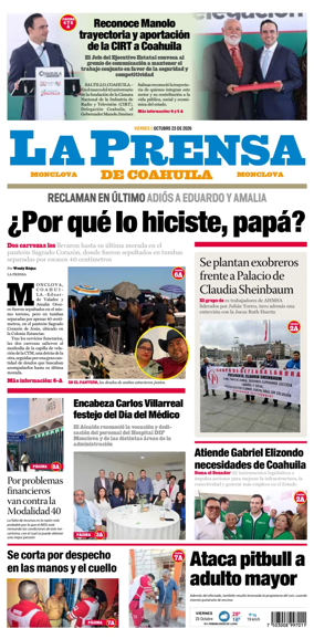 Cover of La Prensa de Coahuila