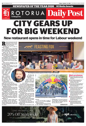 Cover of Rotorua Daily Post