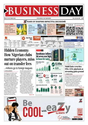 Cover of Business Day (Nigeria)