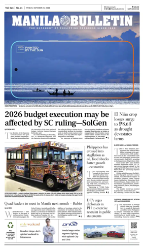 Cover of Manila Bulletin