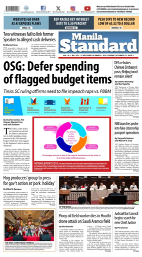 Cover of Manila Standard