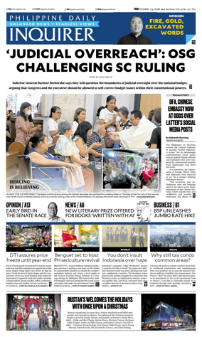 Cover of Philippine Daily Inquirer