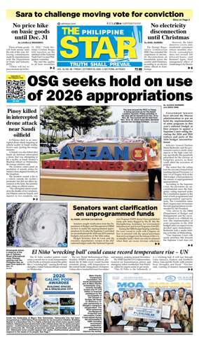 Cover of The Philippine Star