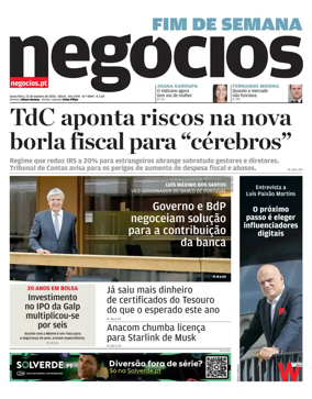 Cover of Jornal de Negocios