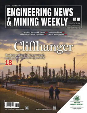 Cover of Engineering News and Mining Weekly