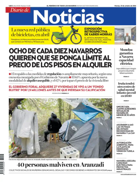 Cover of Diario de Noticias (Spain)