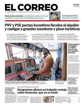 Cover of El Correo (Gipuzkoa)