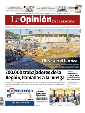 Cover of La Opinion de Murcia (Cartagena)