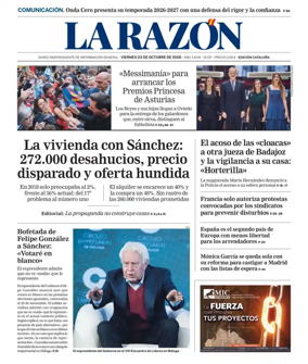 Cover of La Razon (Cataluna)
