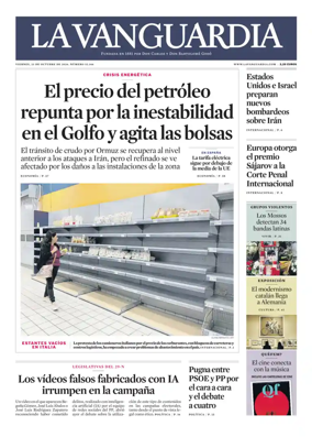 Cover of La Vanguardia