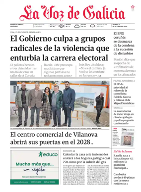 Cover of La Voz de Galicia (Arousa)