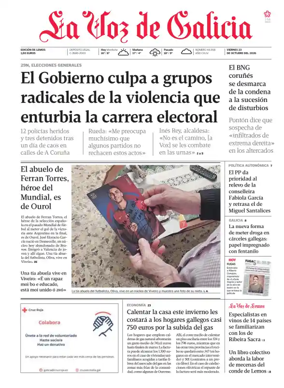 Cover of La Voz de Galicia (Monforte)