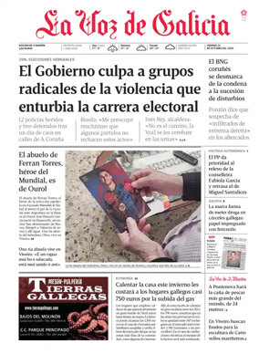 Cover of La Voz de Galicia (Viveiro)