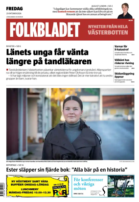 Cover of Folkbladet Vasterbotten