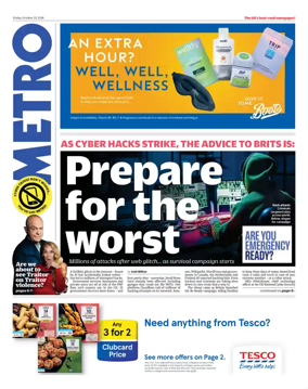 Cover of Metro (UK)