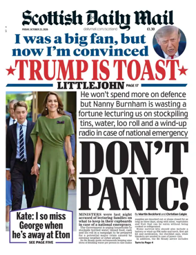 Cover of Scottish Daily Mail