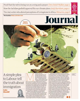 Cover of The Guardian e-paper Journal