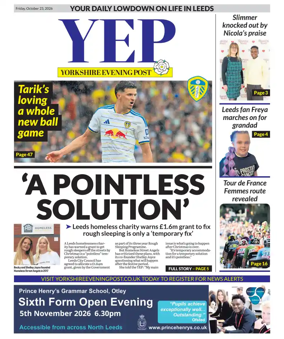 Cover of Yorkshire Evening Post