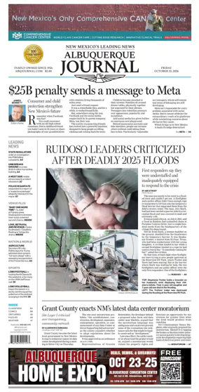 Cover of Albuquerque Journal