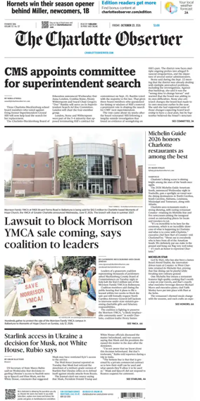 Cover of The Charlotte Observer