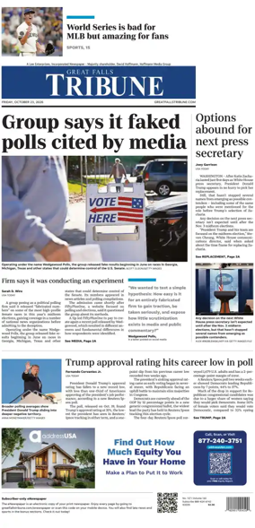 Cover of Great Falls Tribune