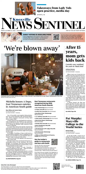 Cover of Knoxville News Sentinel