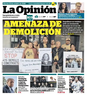 Cover of La Opinion