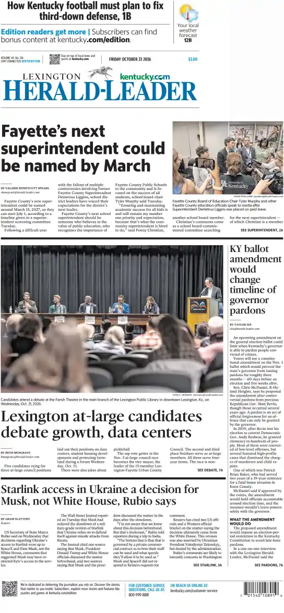 Cover of Lexington Herald-Leader