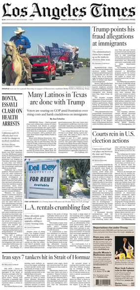 Cover of Los Angeles Times