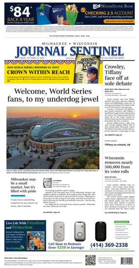 Cover of Milwaukee Journal Sentinel