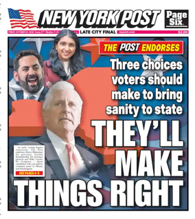 Cover of New York Post
