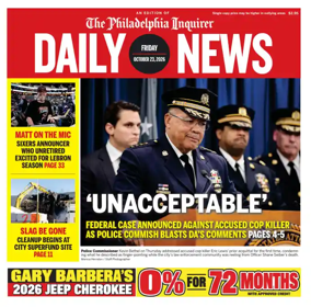 Cover of Philadelphia Daily News