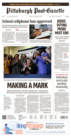 Cover of Pittsburgh Post-Gazette