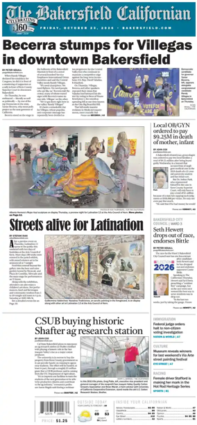 Cover of The Bakersfield Californian