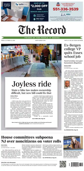 Cover of The Bergen Record